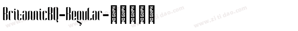 BritannicBQ-Regular字体转换