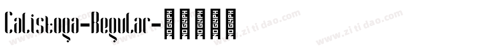 Calistoga-Regular字体转换