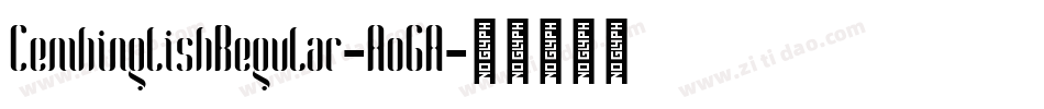 CemhinglishRegular-AoGA字体转换