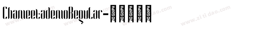 ChameetademoRegular字体转换