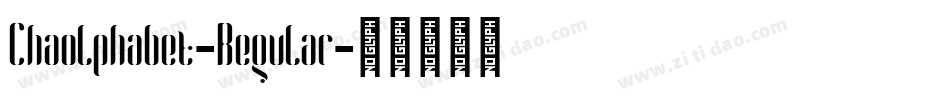 Chaolphabet-Regular字体转换