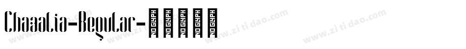 Chazalia-Regular字体转换