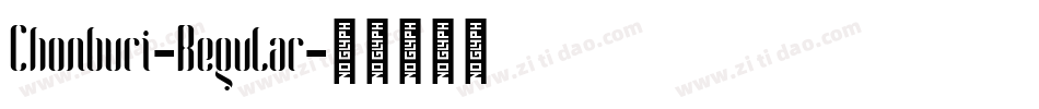 Chonburi-Regular字体转换