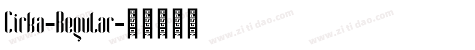 Cirka-Regular字体转换