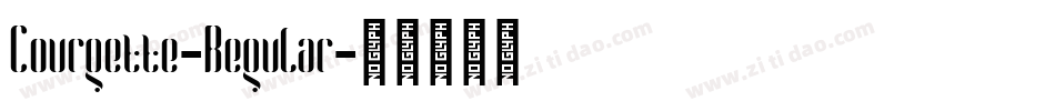 Courgette-Regular字体转换