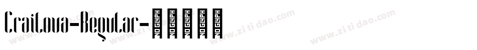 Crailova-Regular字体转换