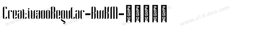 CreativzooRegular-RwKM字体转换