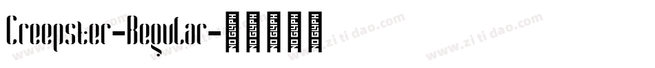 Creepster-Regular字体转换