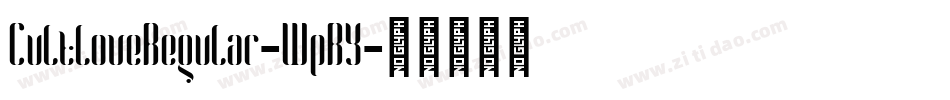 CultloveRegular-WpRY字体转换