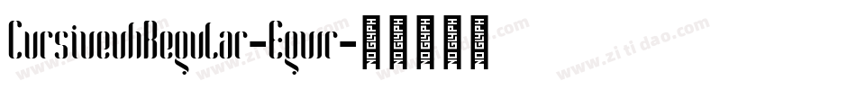 CursivevhRegular-Egwr字体转换