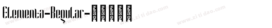 Elementa-Regular字体转换