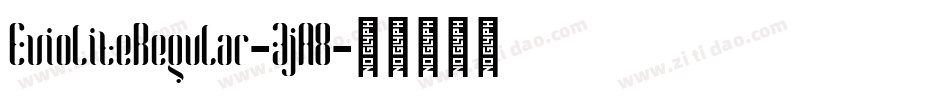 EvioliteRegular-ZjA8字体转换