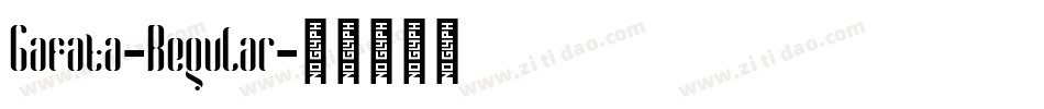 Gafata-Regular字体转换