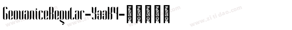 GeovaniceRegular-YzzK4字体转换