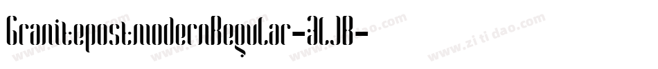 GranitepostmodernRegular-ZlJB字体转换