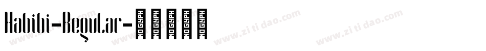 Habibi-Regular字体转换