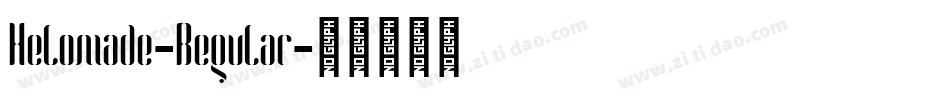 Helomade-Regular字体转换