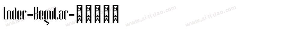 Inder-Regular字体转换
