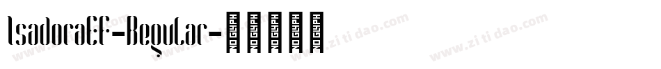 IsadoraEF-Regular字体转换