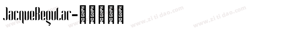 JacqueRegular字体转换
