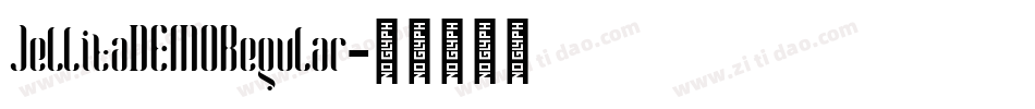 JellitaDEMORegular字体转换