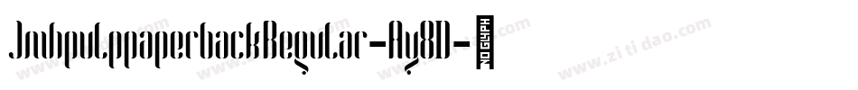 JmhpulppaperbackRegular-Ay8D字体转换