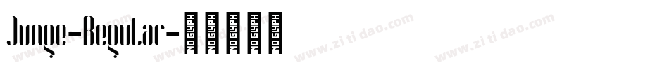 Junge-Regular字体转换