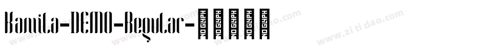Kamila-DEMO-Regular字体转换