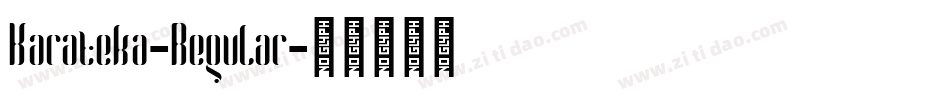 Karateka-Regular字体转换