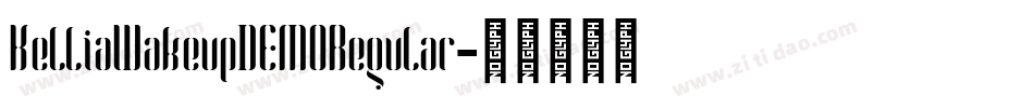 KelliaWakeupDEMORegular字体转换