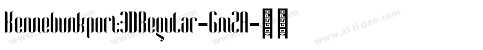 Kennebunkport3DRegular-Gm2A字体转换