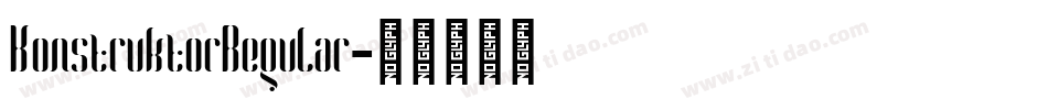 KonstruktorRegular字体转换