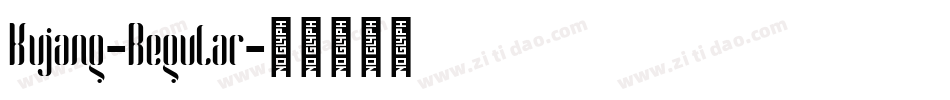 Kujang-Regular字体转换
