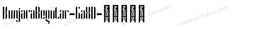KunjaraRegular-GaXD字体转换
