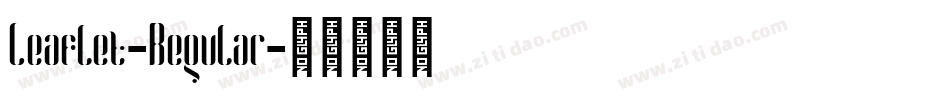 Leaflet-Regular字体转换 Leaflet-Regular字体转换