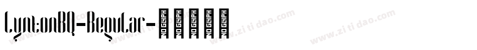 LyntonBQ-Regular字体转换