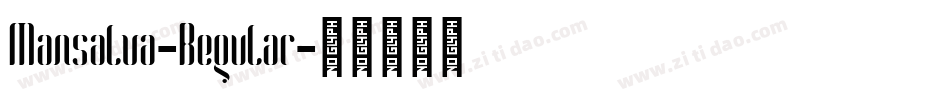 Mansalva-Regular字体转换