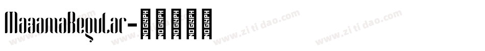 MazamaRegular字体转换