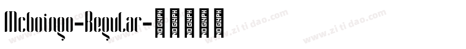 Mcboingo-Regular字体转换
