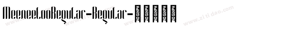 MeeneelooRegular-Regular字体转换