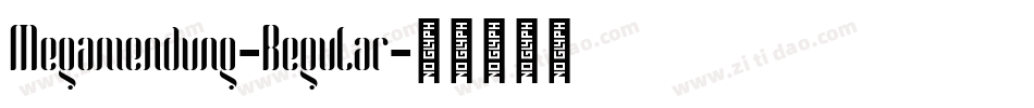 Megamendung-Regular字体转换