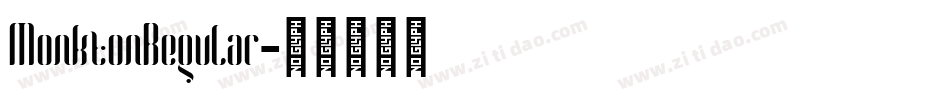 MonktonRegular字体转换