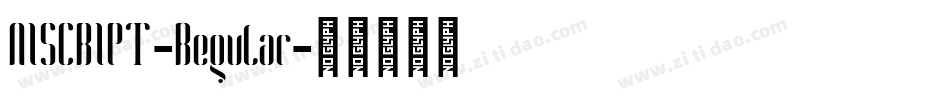 NISCRIPT-Regular字体转换