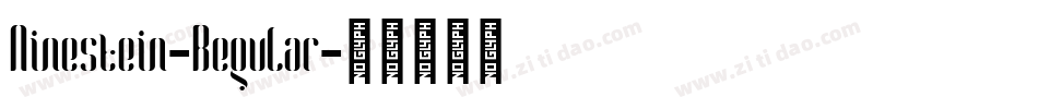 Ninestein-Regular字体转换