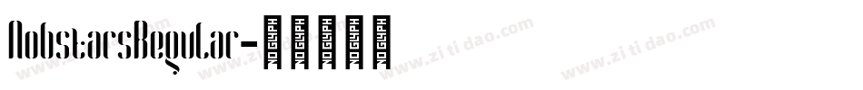 NobstarsRegular字体转换
