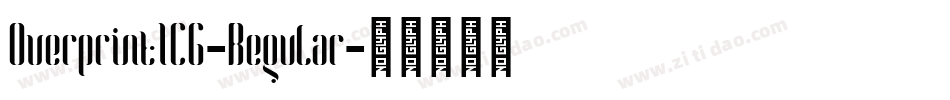 OverprintICG-Regular字体转换