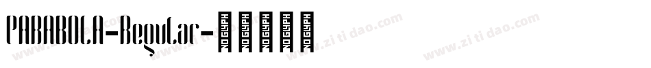PARABOLA-Regular字体转换