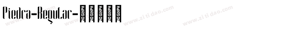 Piedra-Regular字体转换