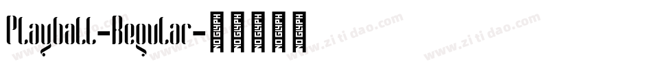 Playball-Regular字体转换