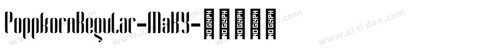 PoppkornRegular-MzKY字体转换
